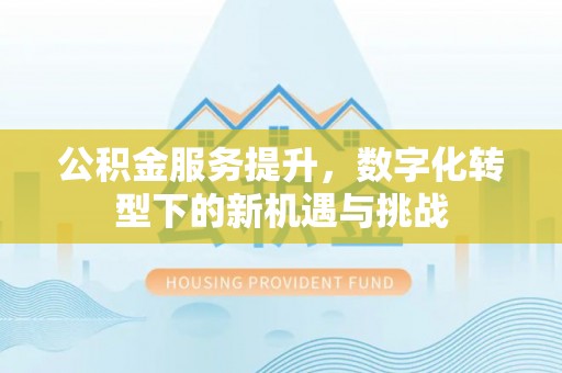 台儿庄公积金服务提升，数字化转型下的新机遇与挑战