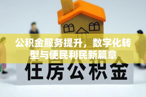 台儿庄公积金服务提升，数字化转型与便民利民新篇章