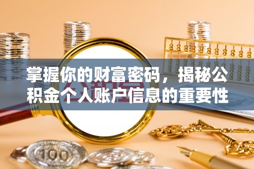 台儿庄掌握你的财富密码，揭秘公积金个人账户信息的重要性