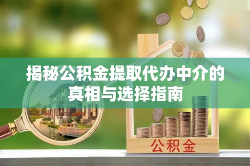 台儿庄揭秘公积金提取代办中介的真相与选择指南