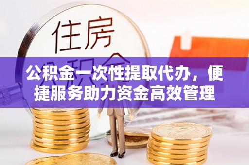 台儿庄公积金一次性提取代办，便捷服务助力资金高效管理