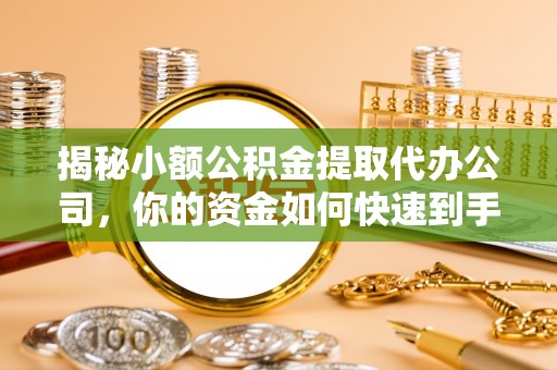 台儿庄揭秘小额公积金提取代办公司，你的资金如何快速到手？