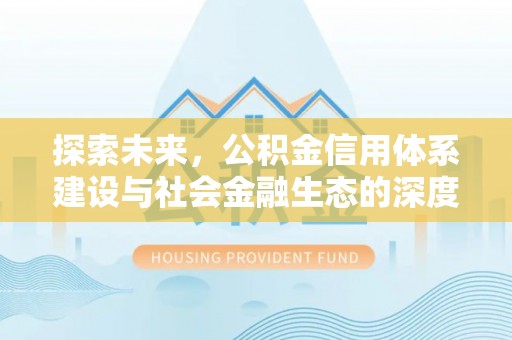 台儿庄探索未来，公积金信用体系建设与社会金融生态的深度融合